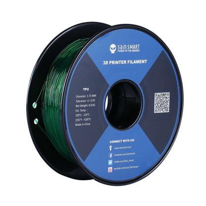 All Colors, TPU Flexible Filament 1.75mm 0.8kg/1.76lb