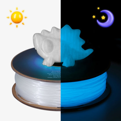 Glow-in-the-dark, Luminous Blue, Flexible TPU Filament 1.75mm 1kg/2.2lb