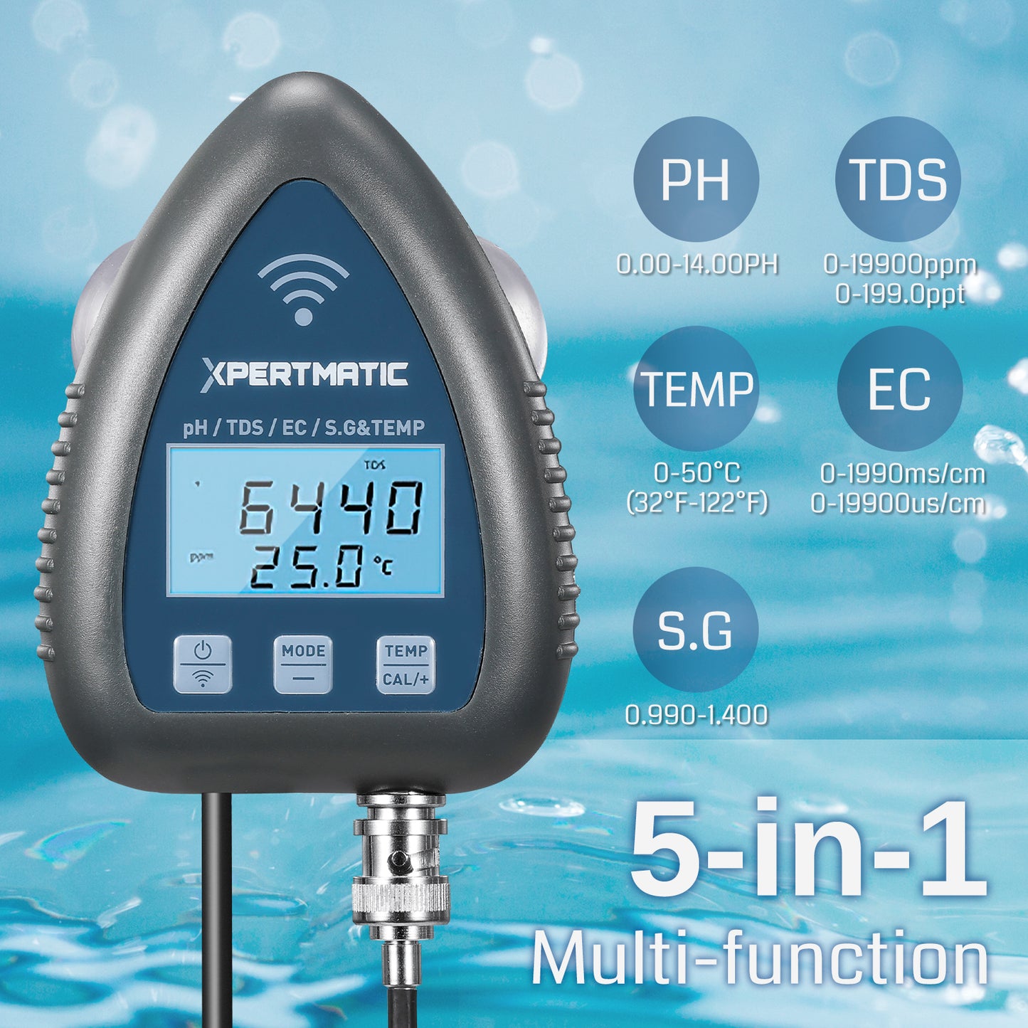 XpertMatic 5-in-1 PH Meter