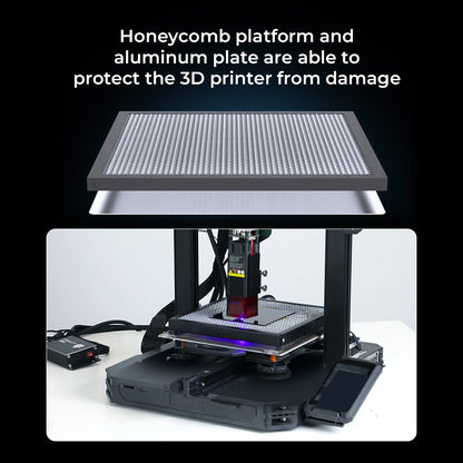 Honeycomb Laser Bed, 235 * 235 * 20mm Aluminum Plate, for Better Heat Dissipation