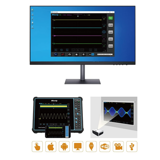 Micsig Oscilloscope STO2002, Portable Tablet Storage Oscilloscope