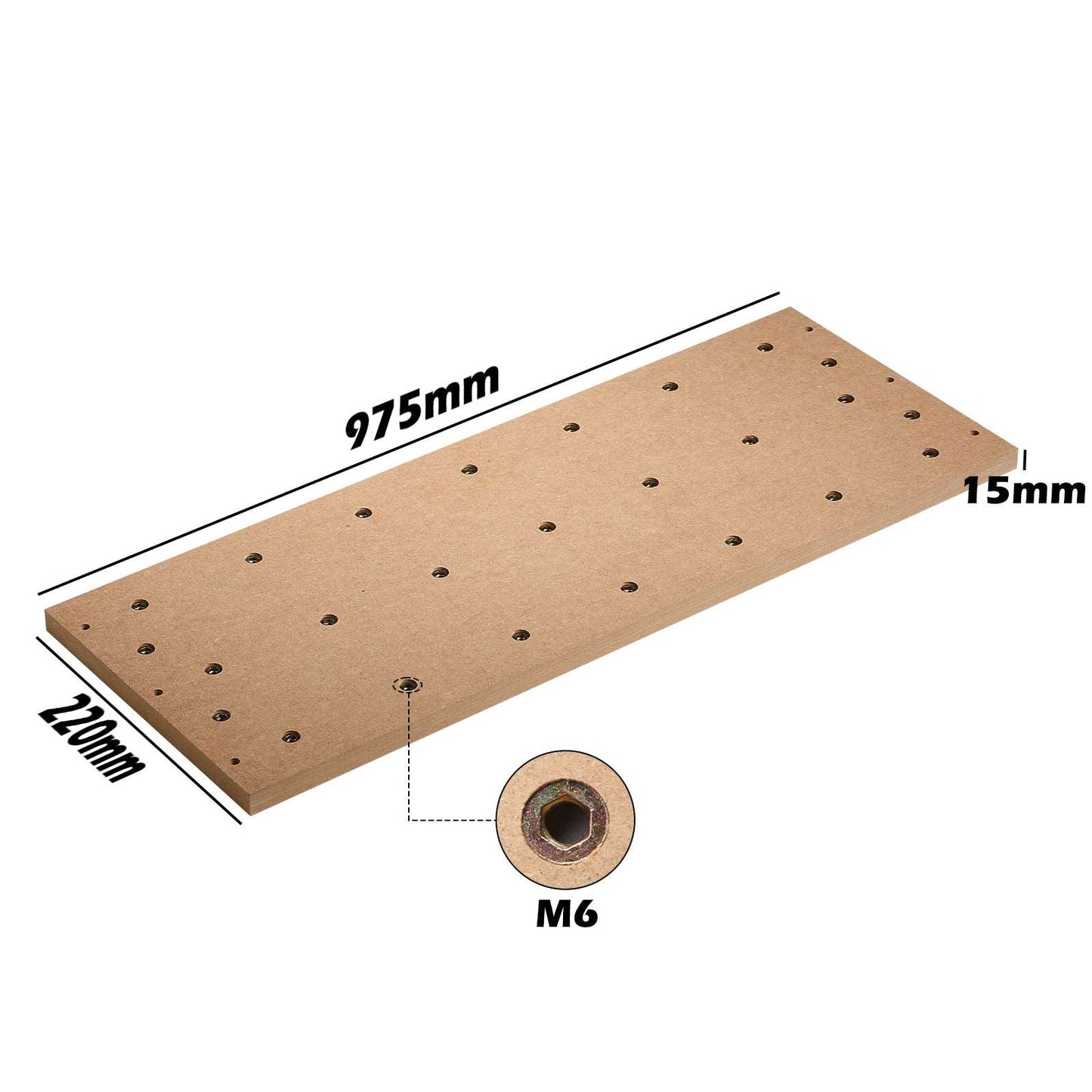 2040, 2080 Threaded Inserts MDF Spoilboard for 4040 Reno CNC Router XY Axis Extension Kit