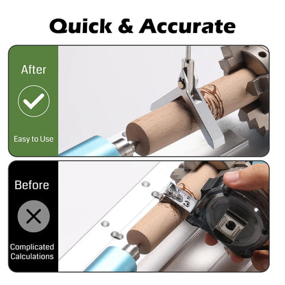 Edge Finder for CNC 4th Axis, Middle Positioner Easy to Find the Center of Cylinder ≤Φ60mm, 1/8" shank