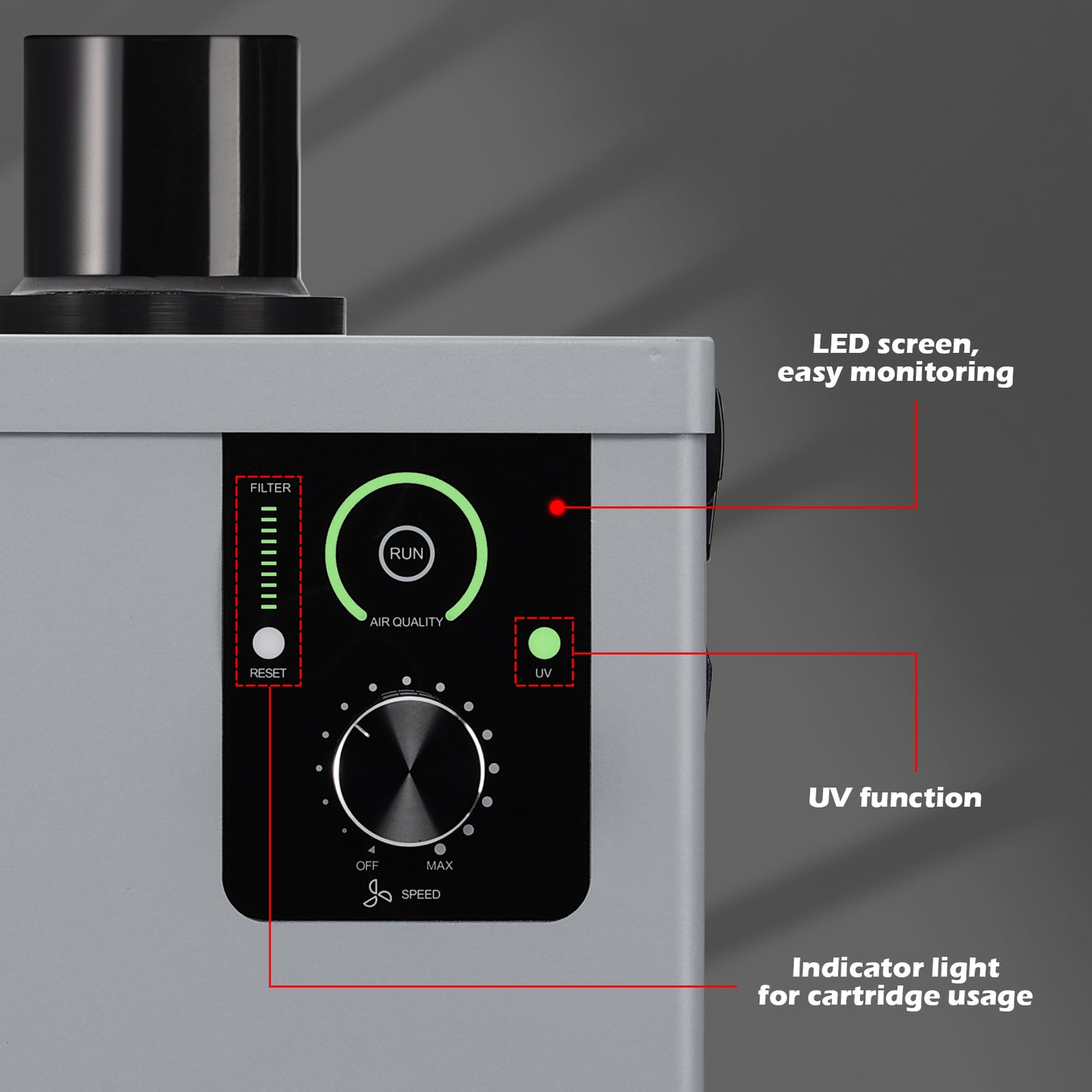 MD13 Smoke Purifier for Genmitsu L8 Laser Engraver Machine, Fume Extractor with Four Layer Filtration