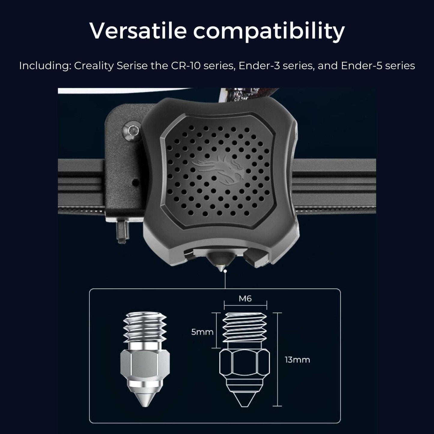 Creality High-end Copper Alloy Nozzle with High Temperature Wear Resistant