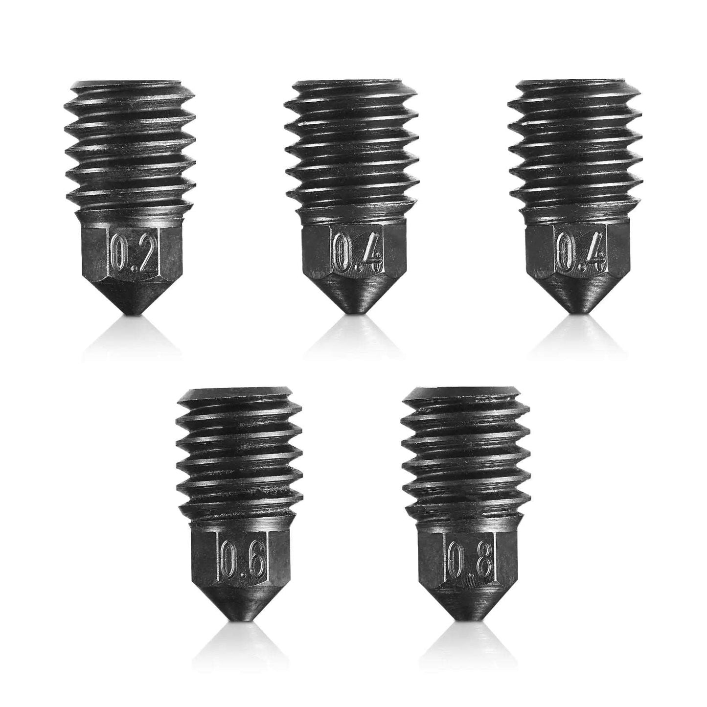 CHT High Flow Nozzle Kit  for X1 and P1P 3D Printer, 0.4mm 0.6mm 0.8mm Steel Nozzles