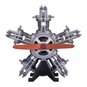 DM116, 5 Cylinder Radial Engine Model Kit that Runs, 1: 6 Full Metal, 250+Pcs, Gifts for him