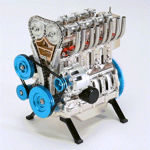 DM13, 4 Cylinder DIY Engine Model Kit that Runs, STEM Education, 350+Pcs, Gifts for him