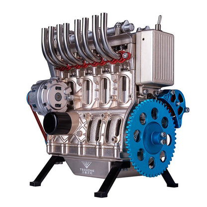 DM13, 4 Cylinder DIY Engine Model Kit that Runs, STEM Education, 350+Pcs, Gifts for him