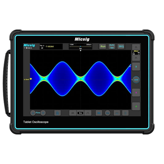 Micsig Oscilloscope TO2002, 2 Channels 200Mhz Bandwidth 1GSa/s Sampling Rate, 10" Touch Screen