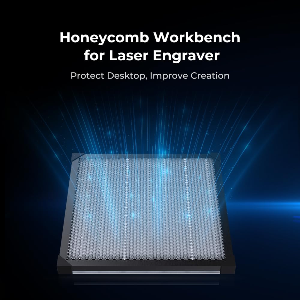 [Discontinued] Honeycomb Laser Bed, 500 * 500 * 22mm Work Area, Fits Most CO2, Fiber, Diode Laser Engraver