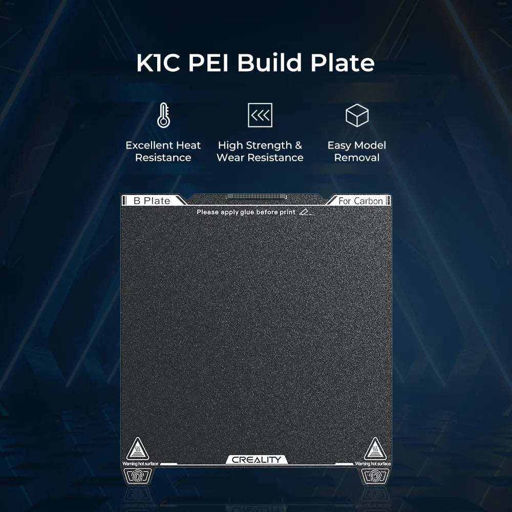 Creality K1C Build Plate 235x235mm Textured PEI Sheet, Magnetic Flexible Spring Steel (No Magnetic Base)