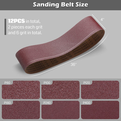 DB30A, Aluminum Oxide Sanding Belts, Sanding Disc, Tack Cloth, Sanding Tool Set for Woodworking