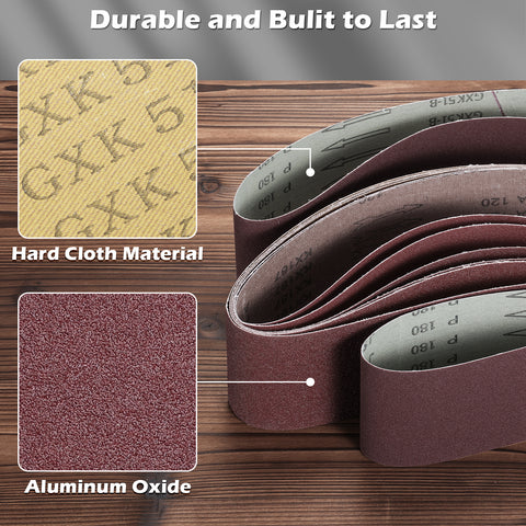 DB30A, Aluminum Oxide Sanding Belts, Sanding Disc, Tack Cloth, Sanding Tool Set for Woodworking