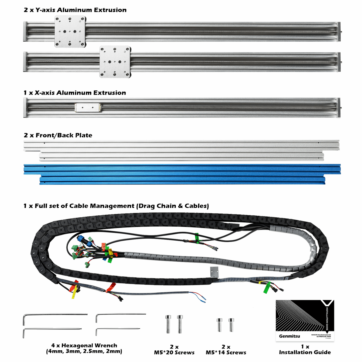 1010 XY-Axis Extension Kit, for PROVerXL4030, 39” x 40” (1000 x 1020mm),