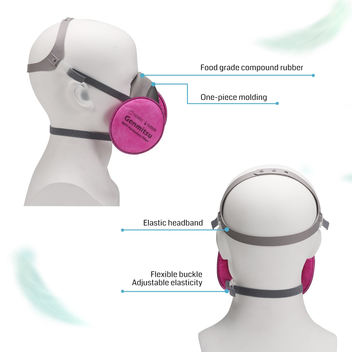 Reusable Respirator Mask Gas Protection, Full Face, Half Face