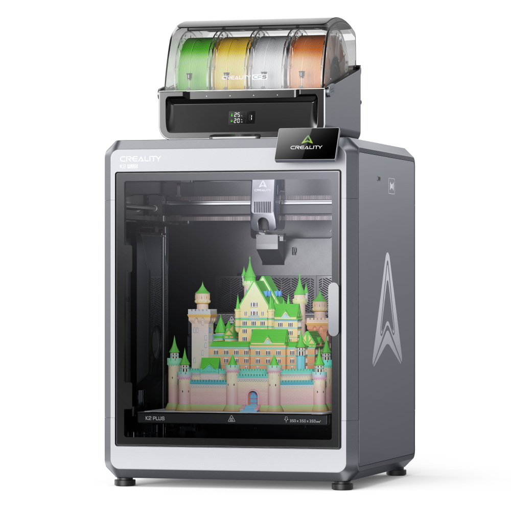 Creality K2 Plus CFS Combo 3D Printer, Direct Drive Multi-Color Printing, 350x350x350mm Build Volume