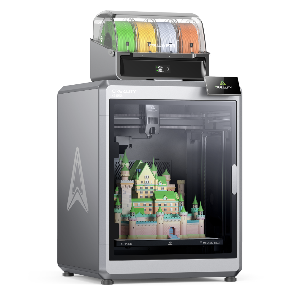 Creality K2 Plus CFS Combo 3D Printer, Direct Drive Multi-Color Printing, 350x350x350mm Build Volume