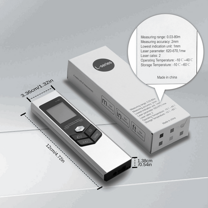 BLM262 Dual Laser Distance Meter 262ft/80M Bilateral Laser Measurement Tool Rechargeable