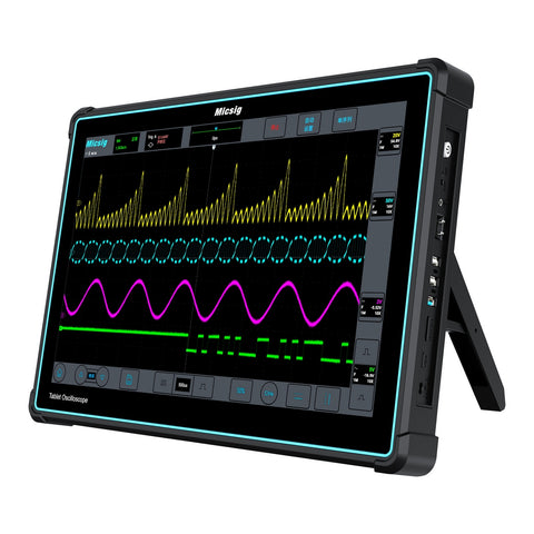 Micsig Oscilloscope ETO3504, Tablet Oscilloscope with 4 Channels 350Mhz Bandwidth 3GSa/s Sampling Rate