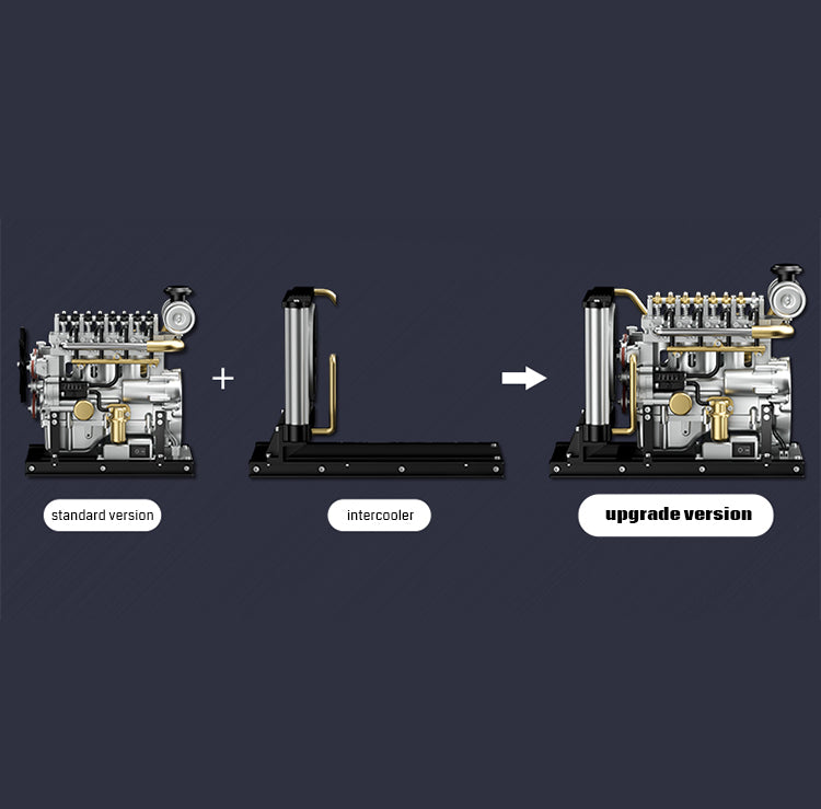 DM115, OHV Inline 4 Cylinder Diesel DIY Engine Model Kit that Runs, 1: 10 Full Metal, 300+Pcs,  Gifts for him