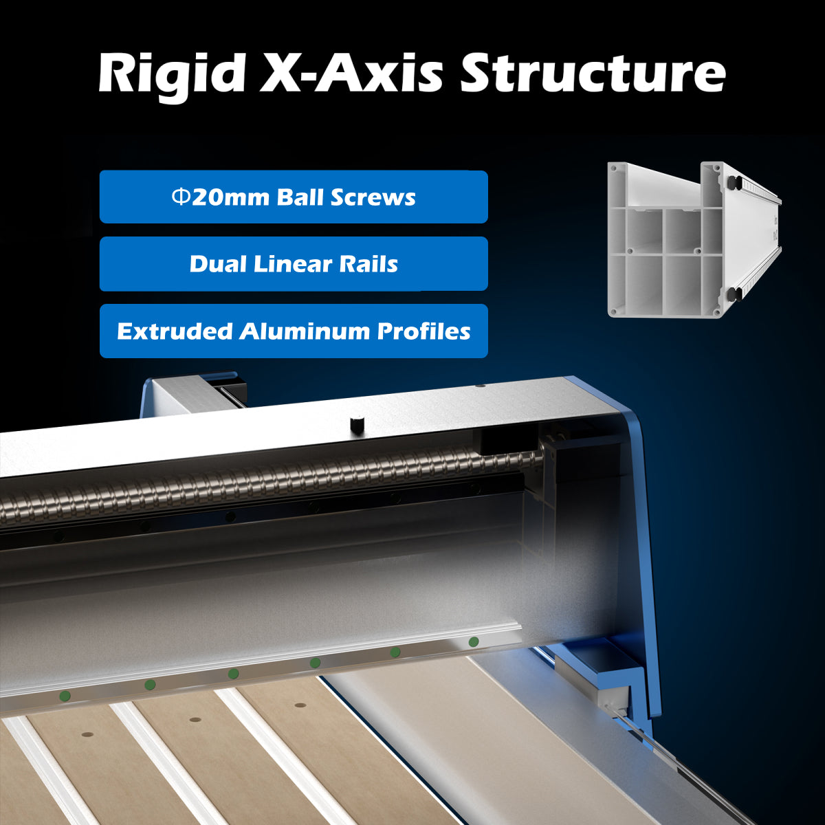 PROVerXL 4x4 CNC Machine, Support Dual Z-Axis, Closed-loop Stepper Motor, Ball Screw Drive System, Large Milling Area for Wood Metal Carving