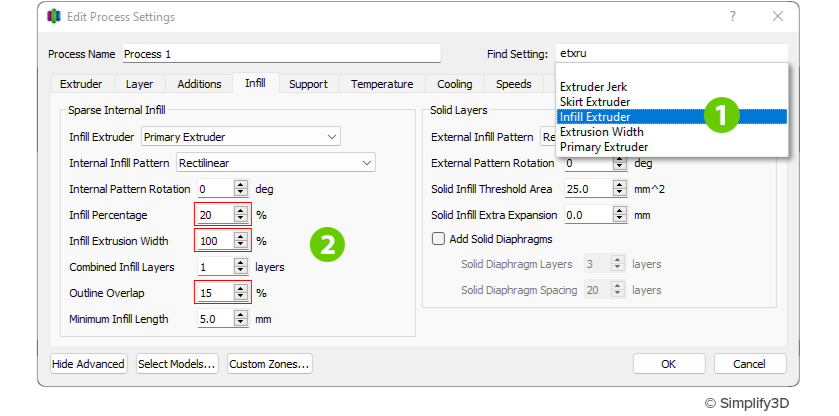 Rapid Settings Search