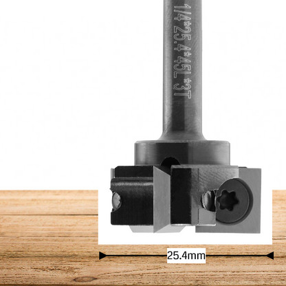 SS01-06, Φ1/4''-1/2'' Shank, Φ25-60mm Cutting Diameter, CNC Spoilboard Surfacing Router Bit, 1pc