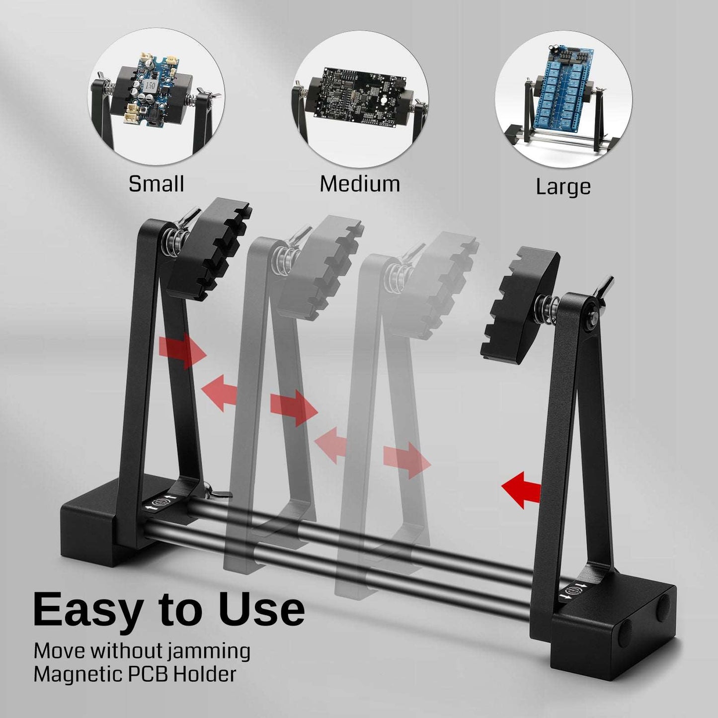 2-in-1 Magnetic Helping Hands Soldering Repair Station with Silicone Mat, 5X LED Magnifying Lamp, ESD Safe