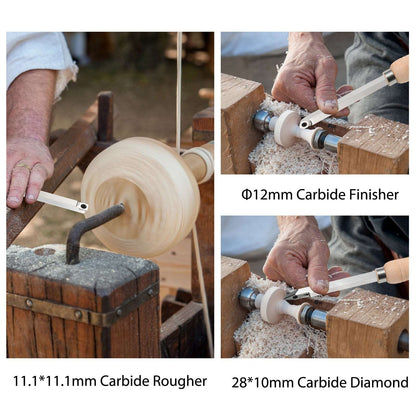 3pcs Carbide Wood Lathe Turning Tool Set