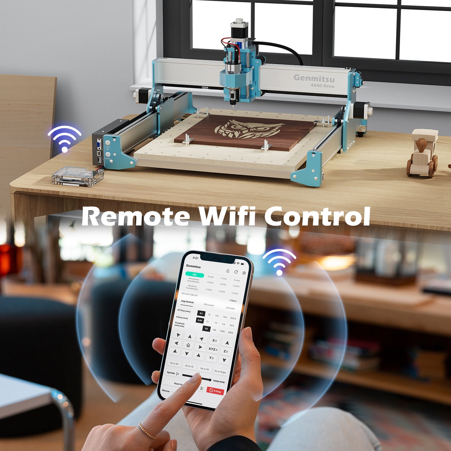 Genmitsu APP Wireless Offline Controller GRBL G-Code Sender Wi-Fi Module Kit for CNC Router