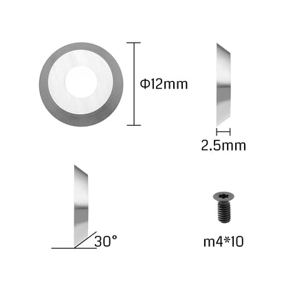 10pcs Tungsten Carbide Replacement Cutters, for Wood Turning Tools for Lathe