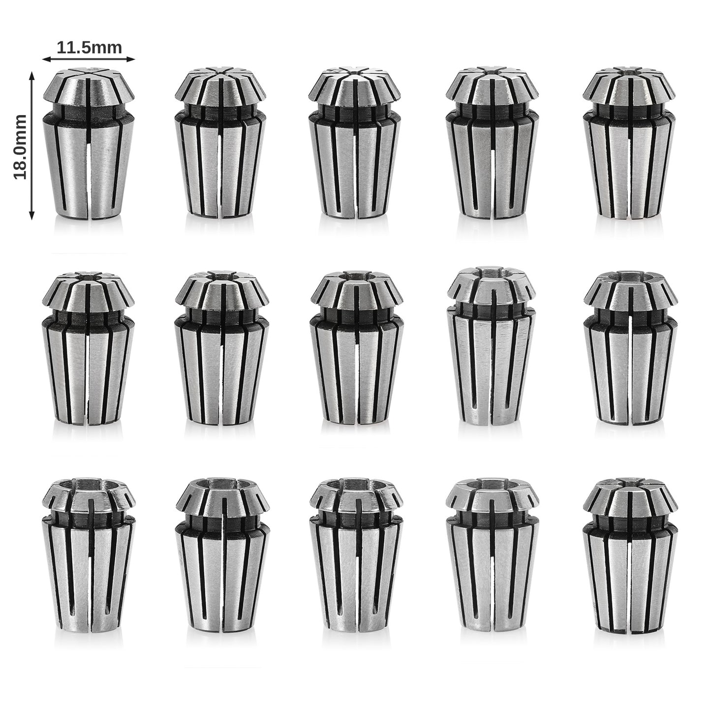 ER11 Precision Spring Collet Set, 7Pcs & 15 Pcs