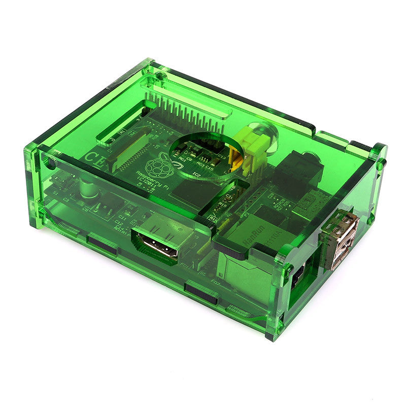 [Discontinued] Raspberry Pi B Case Enclosure New Gloss Transparent Acrylic Computer Box