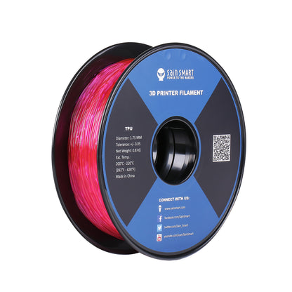 [Discontinued] Pink/Purple, Flexible TPU Filament, 1.75mm 0.8kg/1.76lb