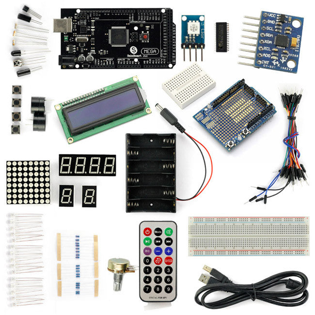 [Discontinued] SainSmart MEGA2560 R3+MPU6050 Sensor Starter Kit With Basic Arduino Projects