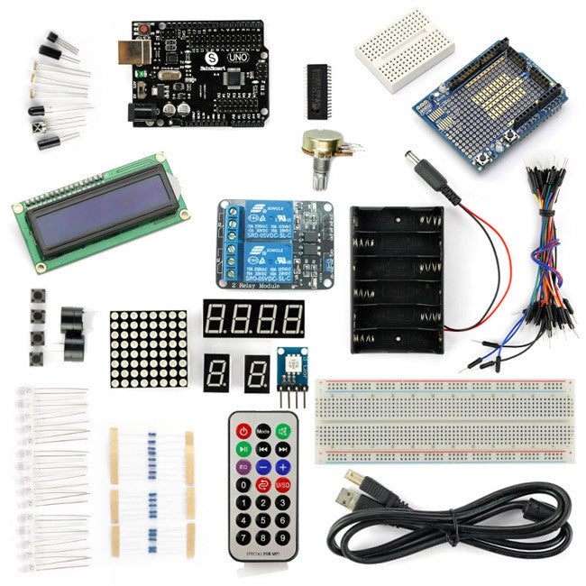 [Discontinued] SainSmart UNO R3+2-Channel 5V Relay Starter Kit with 18 Basic Arduino Projects