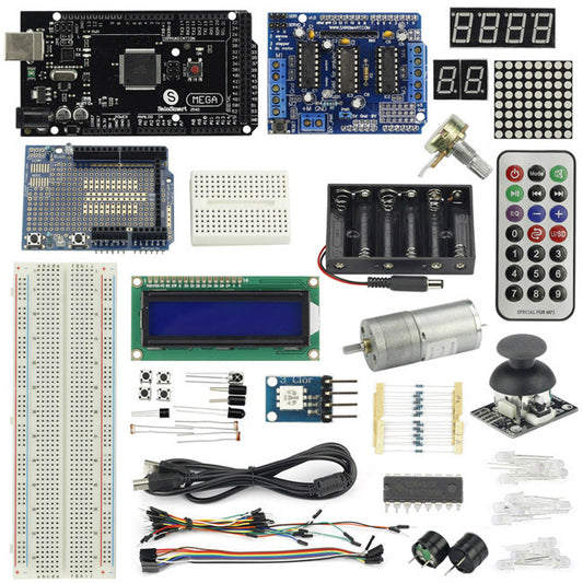 [Discontinued] New SainSmart MEGA2560 R3 + Joystick + L293D + Small Motor Experimenter Kit Arduino compatible