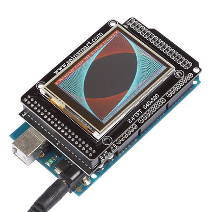 [Discontinued] SainSmart MEGA2560+2.4" LCD Touch Panel SD Card Slot + Shield Kit For Arduino