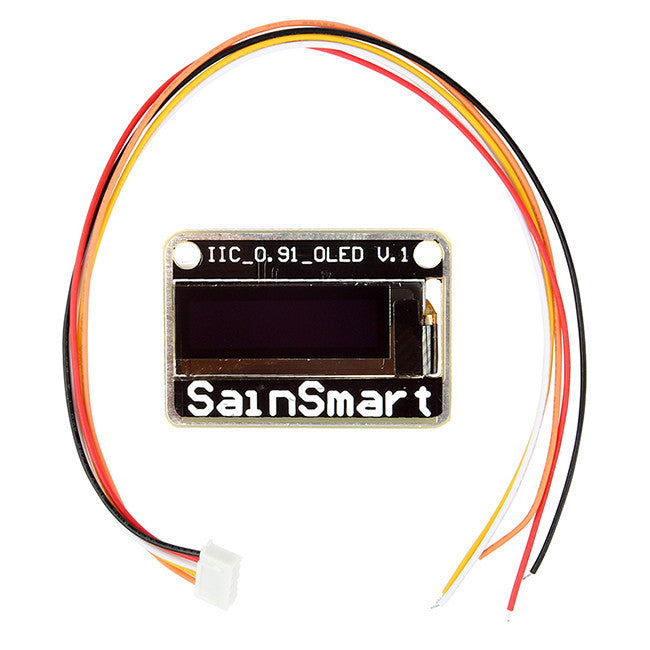 [Discontinued] SainSmart 0.91" I2C IIC Serial 128X32 White OLED for Arduino UNO MEGA2560