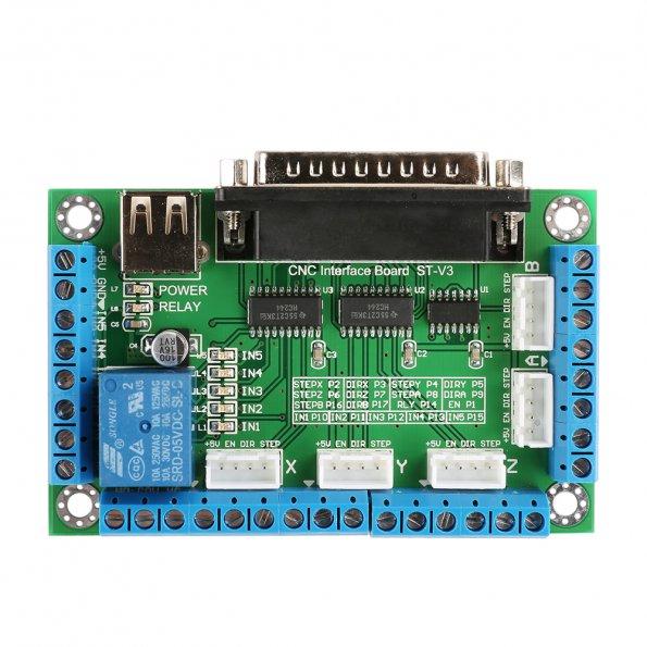 [Discontinued] [Open Box] 5-Axis CNC Breakout Board for Stepper Motor Driver