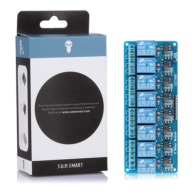 [Discontinued] SainSmart 8 Channel DC 5V Relay Module for Arduino Raspberry Pi