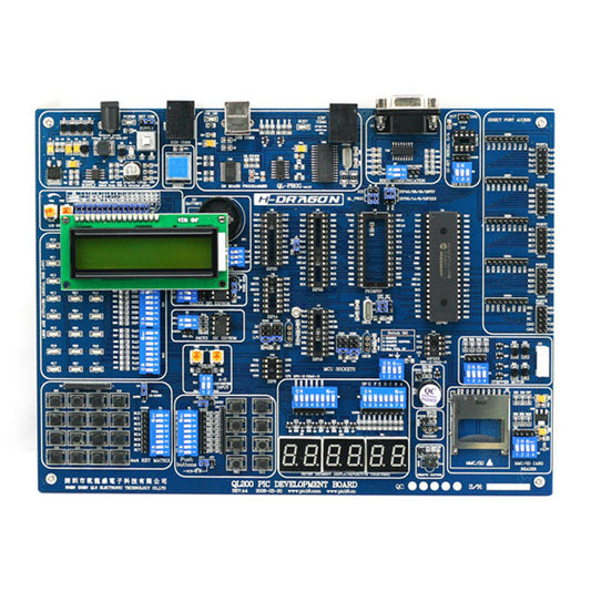 [Discontinued] New QL200 PIC Microchip MCU Development Board & USB Programmer Kit 1602 LCD ICD