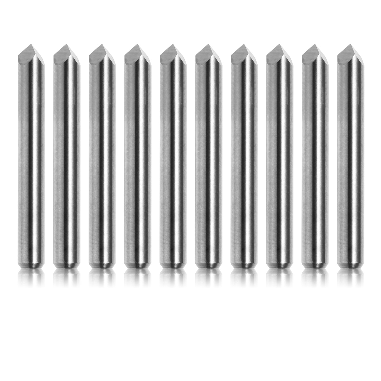 [Discontinued] TR10 Series, Triangular V-Bit, 0.1mm, 1/8'' Shank, 10Pcs CNC Router Bits