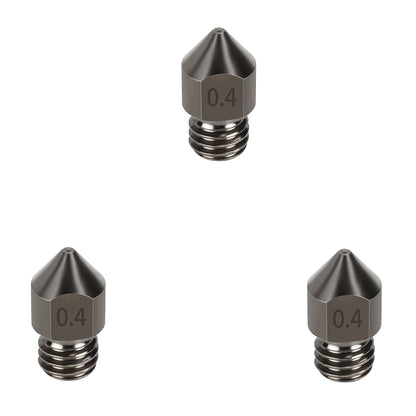 [Discontinued] SainSmart 0.4mm Hardened Steel Nozzle MK8 Nozzle for 1.75 mm Filament, 3 PCS