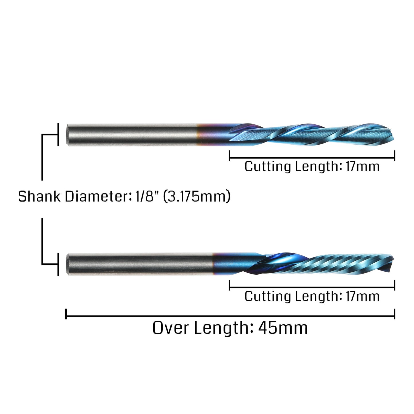 [Discontinued] EM05A, 1/4" & 1/8", CNC Router Bit Carving Set, for Wood Detail Profile, 5pcs