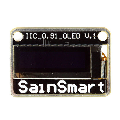 [Discontinued] SainSmart 0.91" I2C IIC Serial 128X32 Blue OLED for Arduino UNO MEGA2560