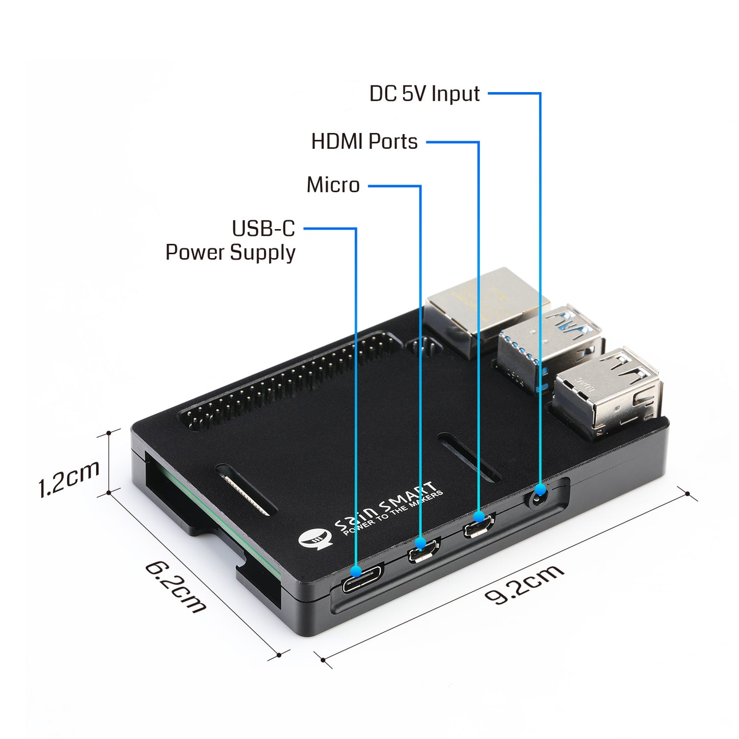 [Discontinued] SainSmart Aluminum Alloy Case for Raspberry Pi 4B