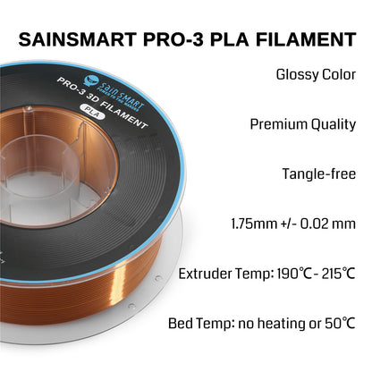 [Discontinued] Silk Copper PLA Filament 1.75mm 1kg/2.2lbs