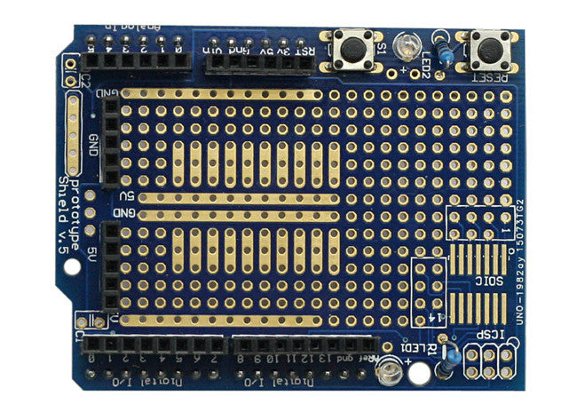 [Discontinued] UNO + Proto Shield(with Breadboard Jump Wires) + L293D Motor Drive Shield